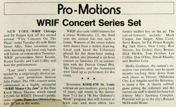 WRIF concert Series Set