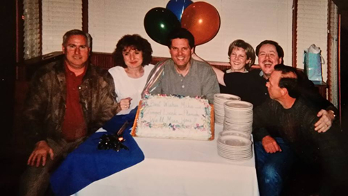 Jerry Terrien, Shelly Greenberg, Mike Holfeld, Sand McPhee, Tom Cleeves, Mark Zahnow - Another Mike Holfeld Birthday