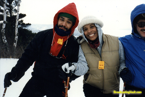 Jerry and Monteal Rimmer skiing near Sleeping Bear Dunes on one of the many WXYZ employee excursions.