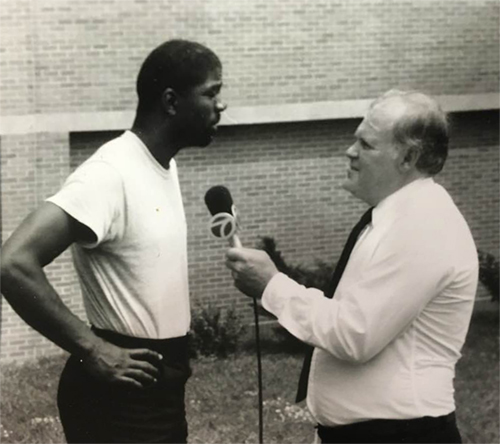 John Gross interviewing Magic Johnson - Circa 1980s
