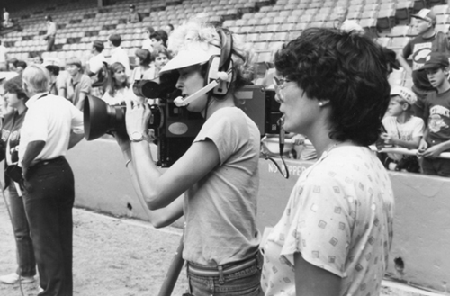 Sioux DeOrlow-Goodman on Camera with Cathy Alfafara - August 1984