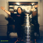 Rita Broome with the Stanley Cup