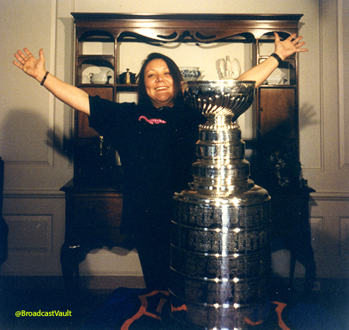 Rita Broome with the Stanley Cup