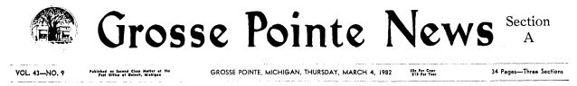 Advertisement in the Gross Pointe news, March 4, 1982