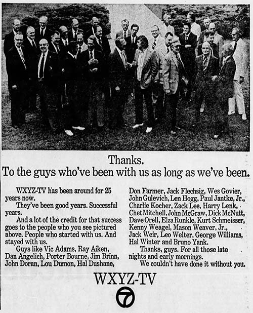 WXYZ Thanks Their 25 Year Employees
