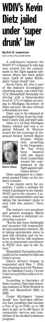 Kevin Dietz Jailed