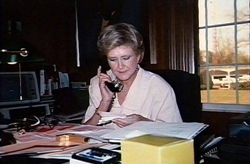 Jeanne Findlater at her desk at WXYZ-TV