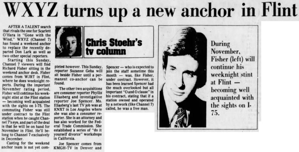 Don Lark, Rich Fisher, Phyilis Eliasberg and Joe Spencer - Detroit Free Press, November 3, 1979