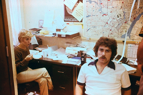 Judy Miller and Nelson Burg in the WXYZ Assignment Desk