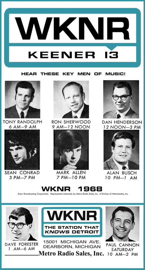 WKNR Advertisement from 1968
