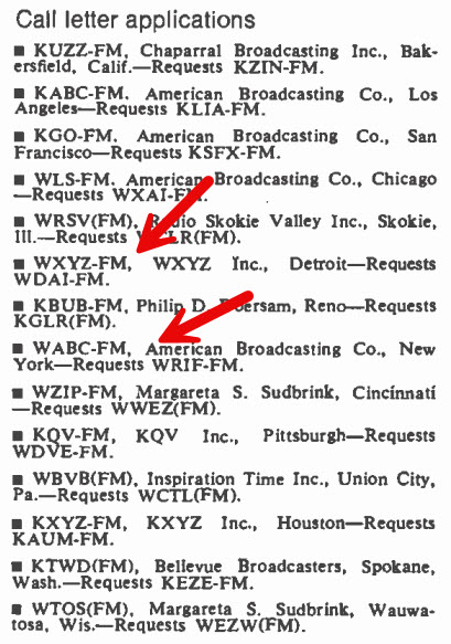 WXYZ-FM and WRIF=FM